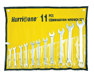 ชุดประแจ แหวนข้าง ปากตาย hurricane 11 ตัว